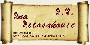 Una Milošaković vizit kartica